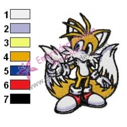Miles Tails Sonic Embroidery Design 07